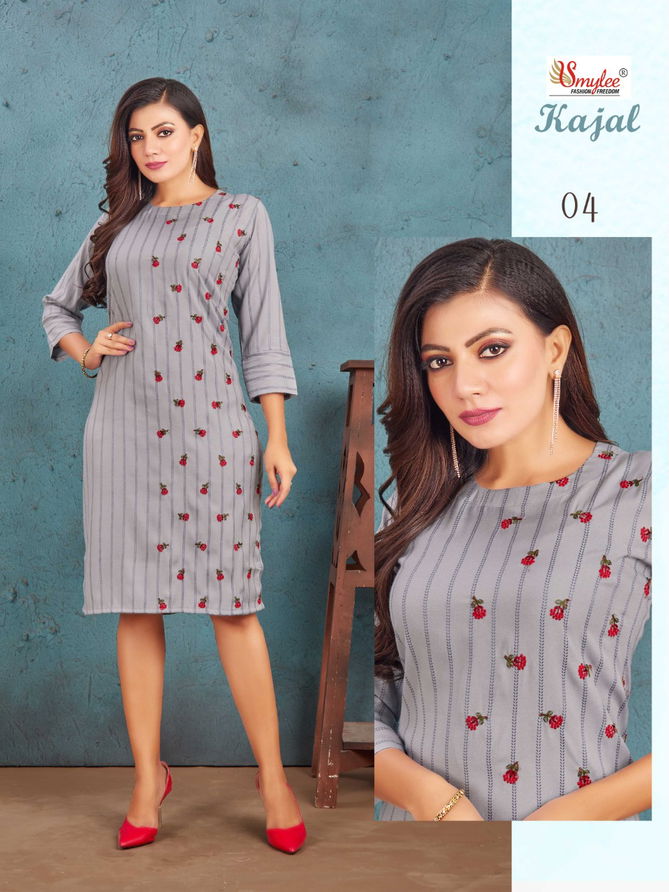 Kajal By Rung Rayon Embroidery Kurtis Catalog